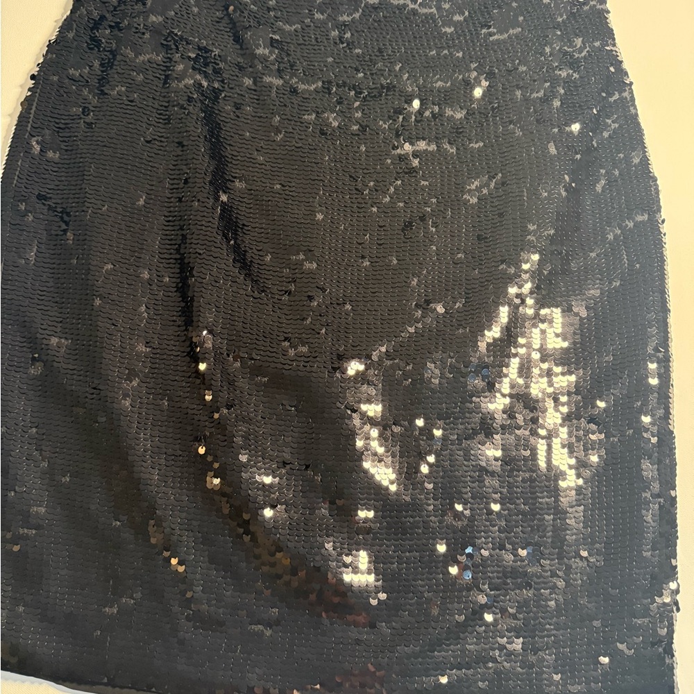 Express Black Sequin Mini Skirt